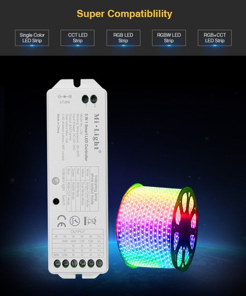 WiFi LED controller - RGBW + CCT - 5 in 1 - Mi-Light