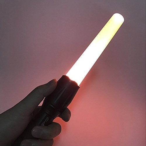 LED zaklamp met zoomfunctie - Met verkeerskegel