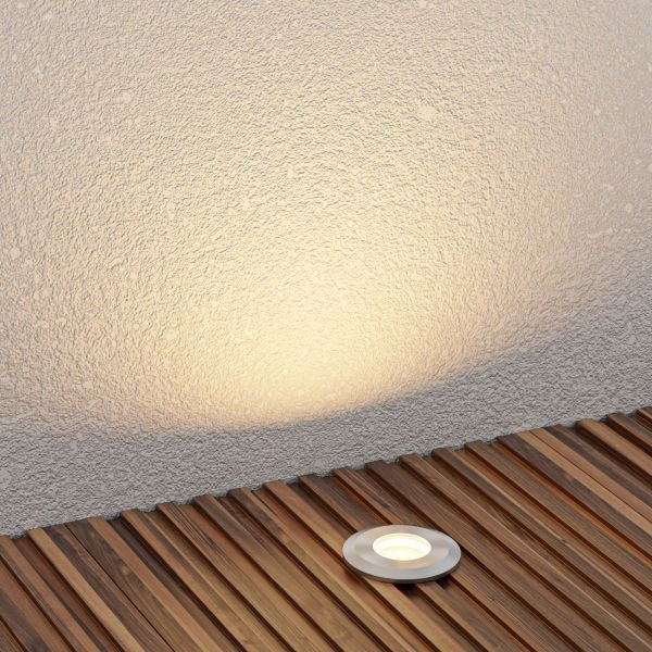Spots encastrés LED pour terrasse – 32 mm – 0,8 W – 2900 K – Acier inoxydable