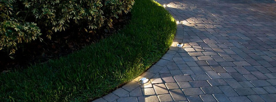 Lot de 4 spots LED pour allée de jardin - 12 V - 3 W - 41 mm - kit complet