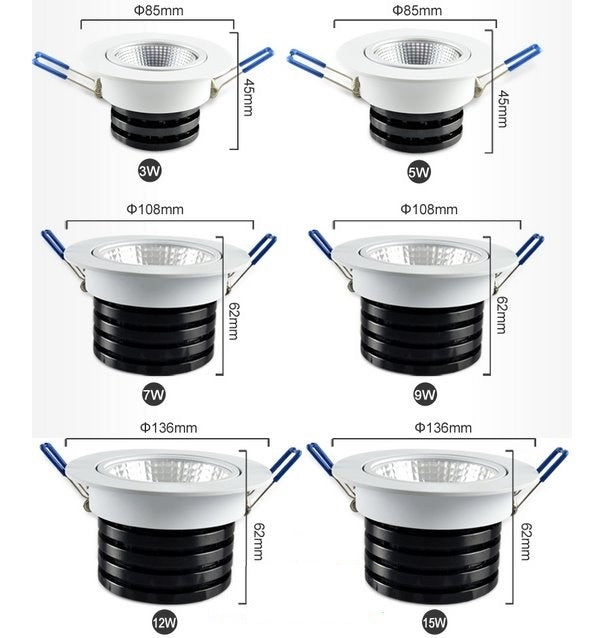 LED inbouw spot 12 watt warm wit
