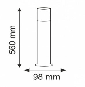 Tuin Lamp Staand Pilaar Crystal 2 - 56cm