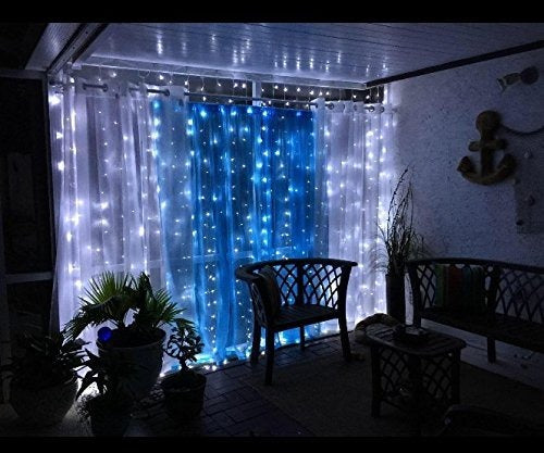 Led gordijn kerst - 3 x 3 meter - koud wit - 300 leds