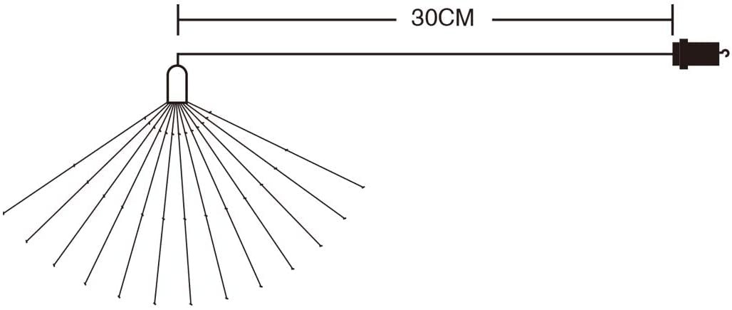 LED kerst verlichting - Big star - 30cm - batterij en afstandbediening