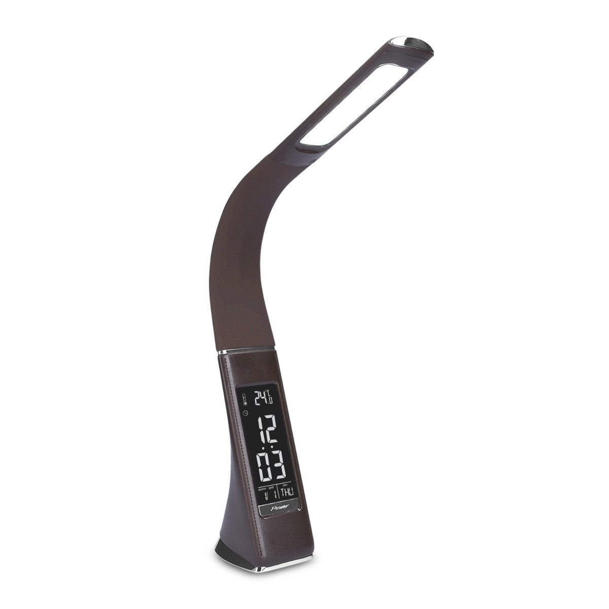 LED Bureaulamp Design EcoLeather Kaffee - Display Touch