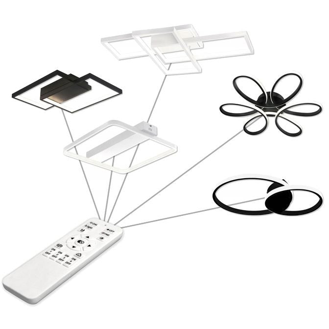 LED design plafondlamp - 72W - CCT - Met afstandsbediening - Zwart