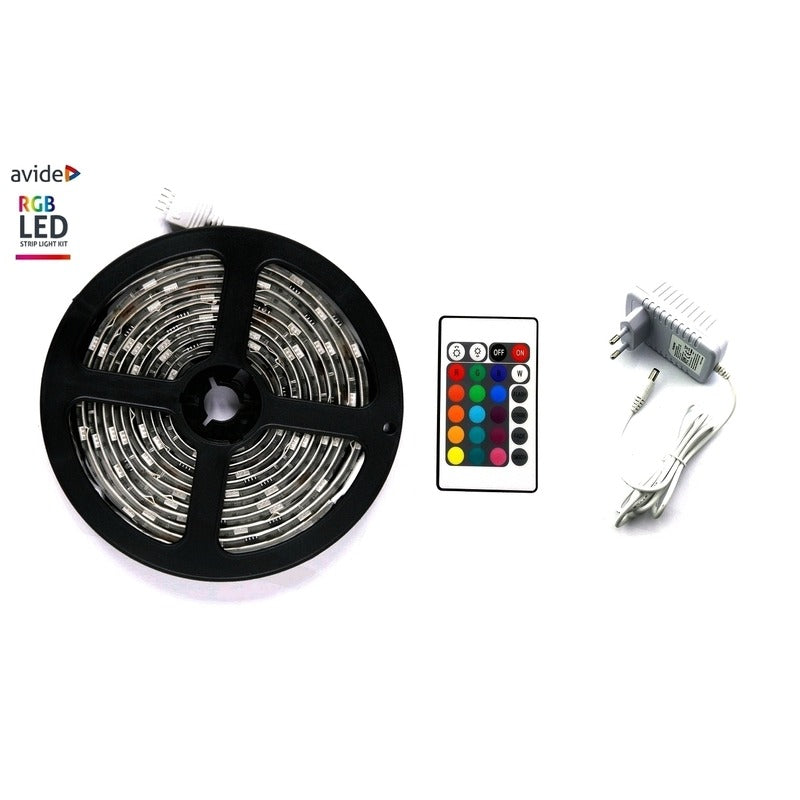 5 meter LED strip - IP65 waterproof - RGB - Complete set - Inkortbaar