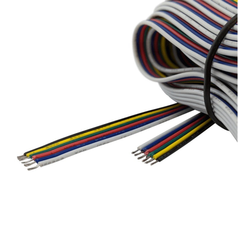 100 meter RGB CCT verlengkabel - 6 aderig - per meter - 6x 0.34mm2