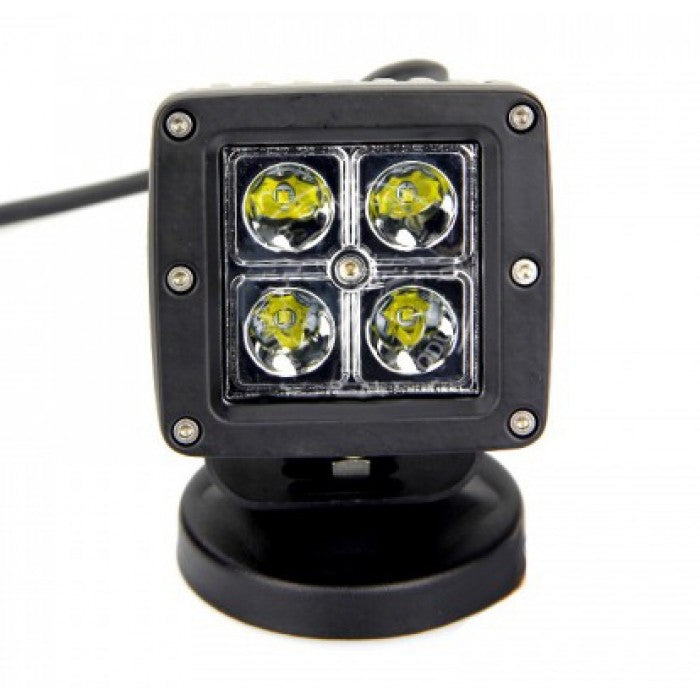 LED SPOT - 12W  - 4 LED - WIT incl. 4 filters - OFF-ROAD
