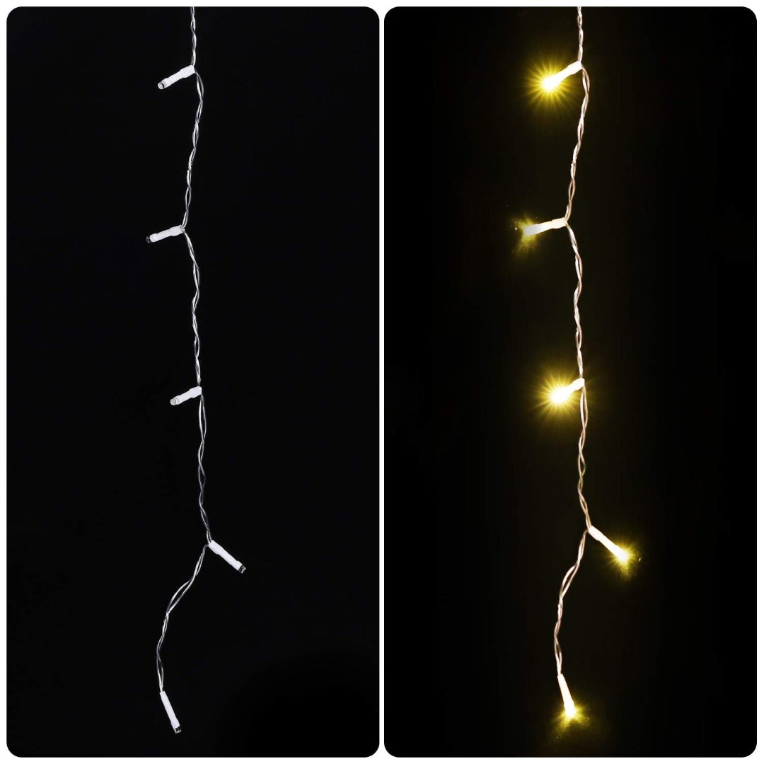 Led gordijn kerst - 3 x 1 meter - warm wit - 150 leds