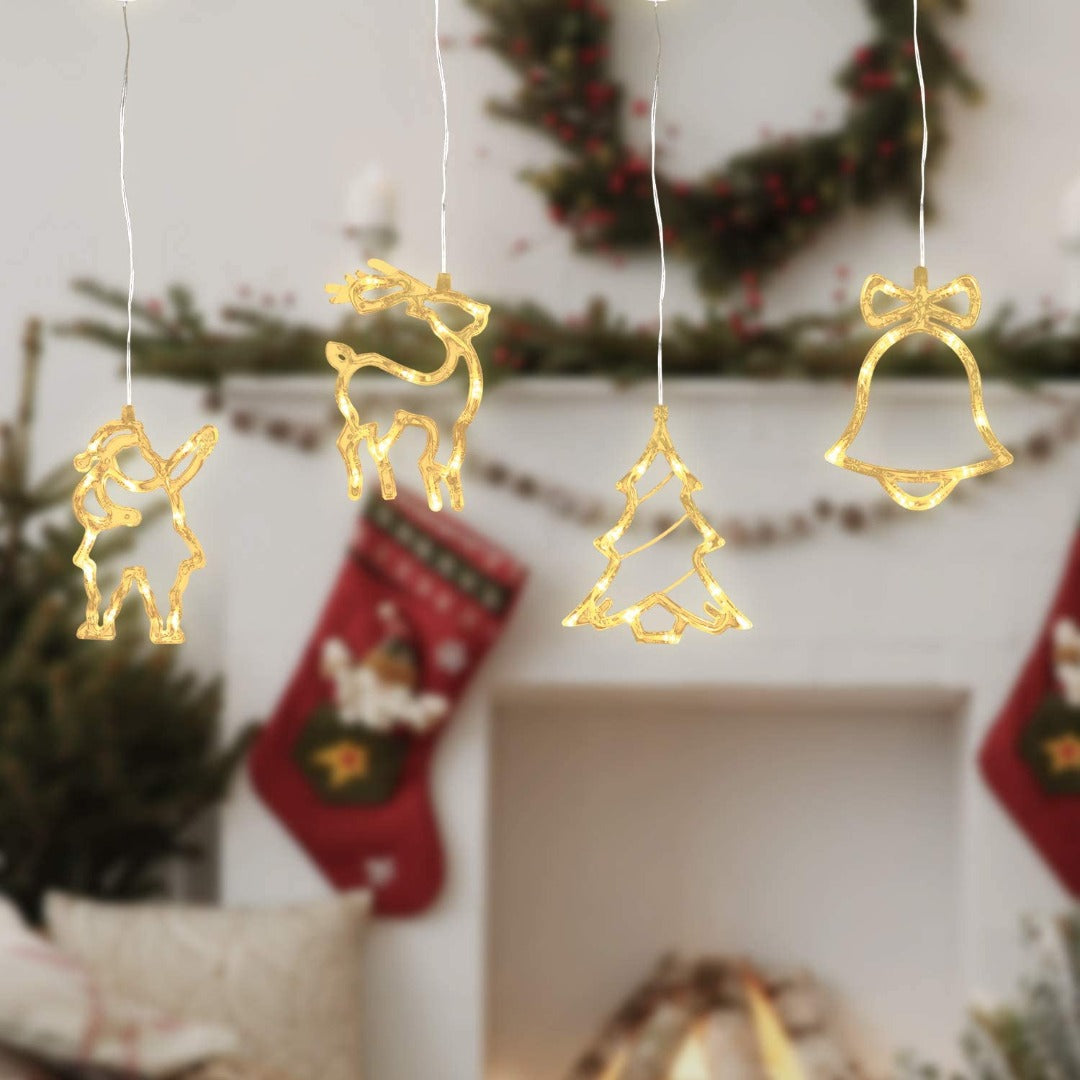 LED kerstfiguurtjes set - 4 delig - Warm wit