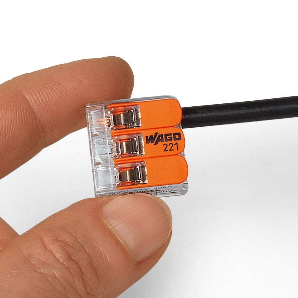 Wago verbindingsklem 3-VOUDIG 0,2-4 MMÂ² - Doorvoerconnector per stuk