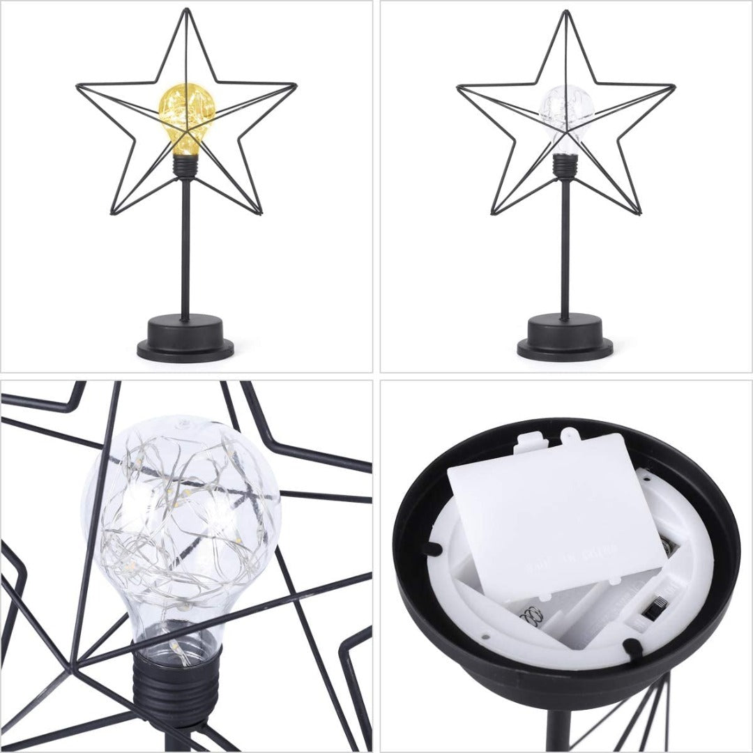 LED kerstster lamp - 38cm - usb en batterij