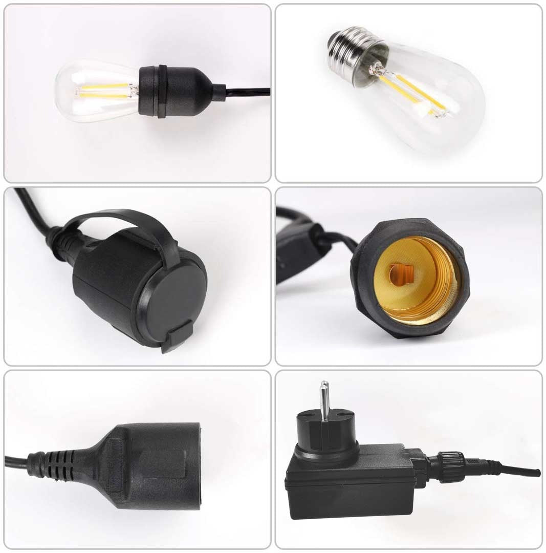Led prikkabel Lichtsnoer - 30 lampen - 30 meter - IP65 Waterdicht - 12 Volt