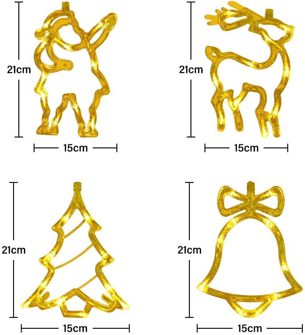 LED kerstfiguurtjes set - 4 delig - Warm wit