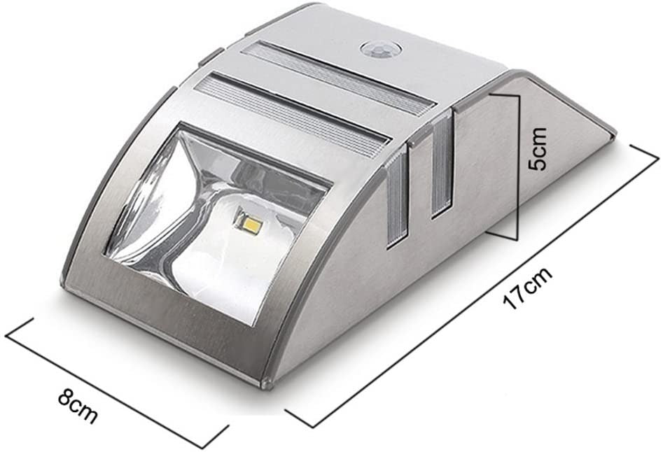 Solar LED Buitenlamp - Warm wit - 50 Lumen - Schemer + bewegingssensor - Zilver