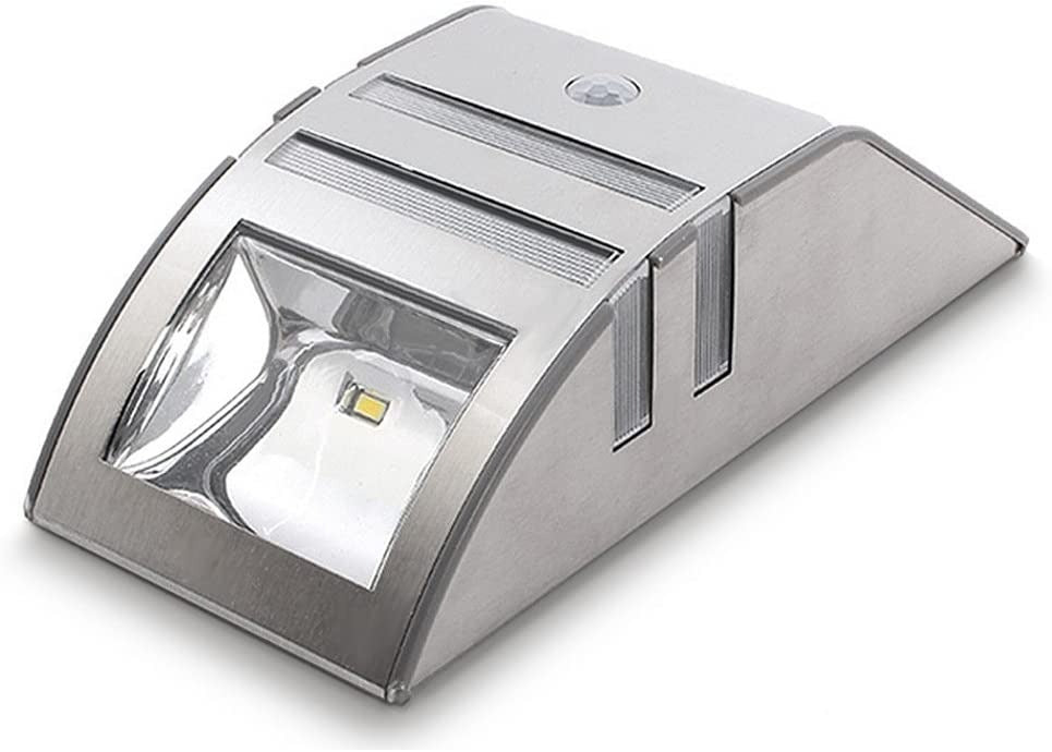 Solar LED Buitenlamp - Warm wit - 50 Lumen - Schemer + bewegingssensor - Zilver