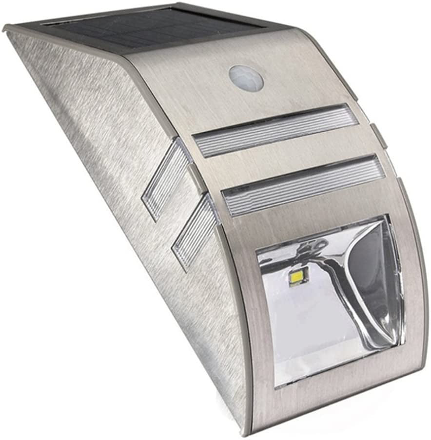 Solar LED Buitenlamp - Warm wit - 50 Lumen - Schemer + bewegingssensor - Zilver