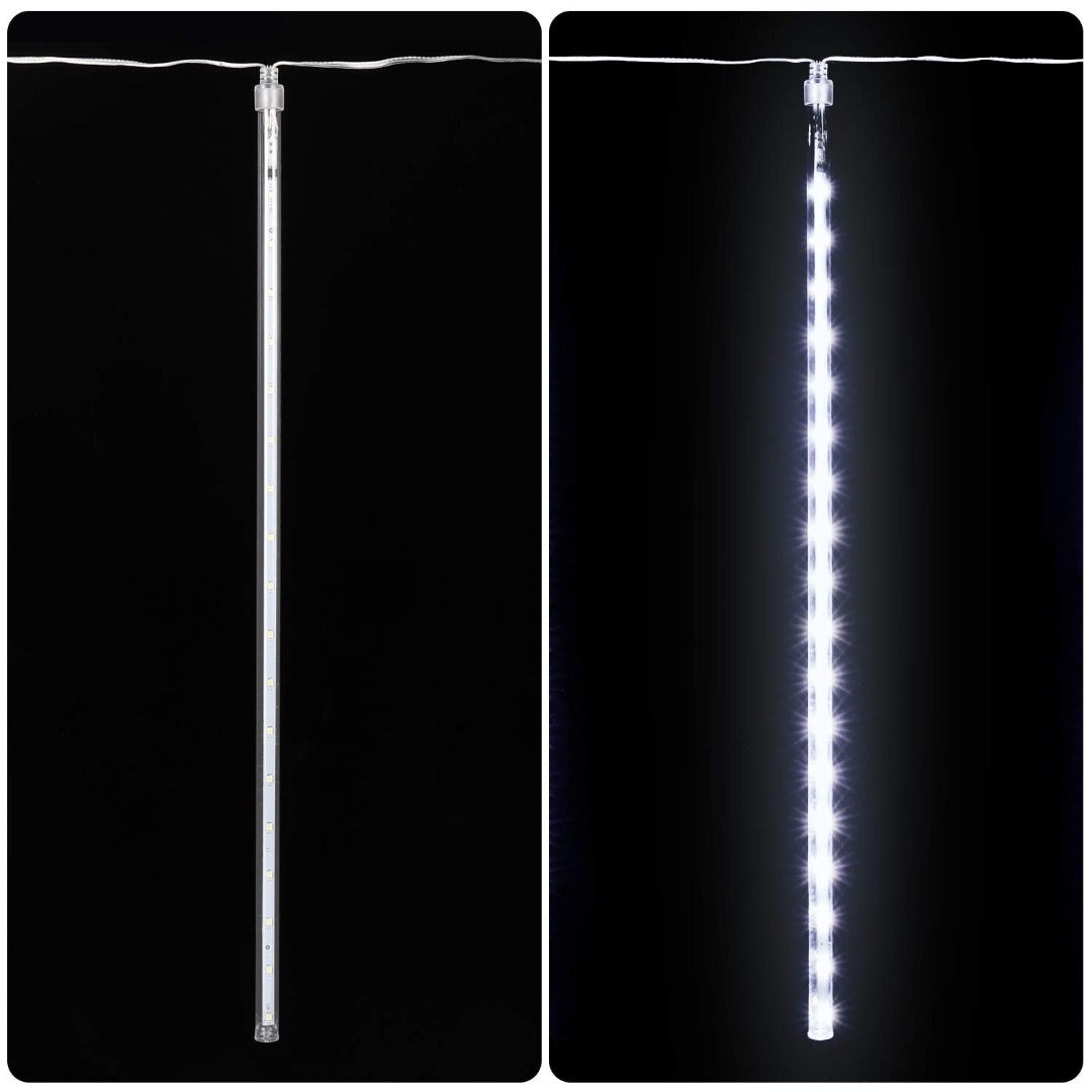 LED Meteoriet regenlichten kerst - 360 LED ijspegels,10 spiralen - 50 cm tubes IP65