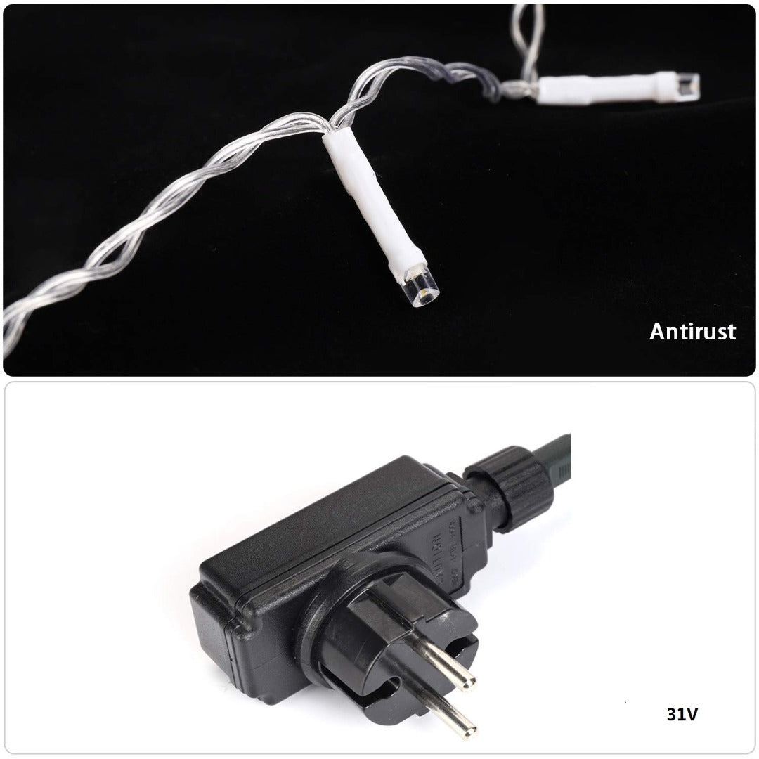 Led gordijn kerst - 3 x 1 meter - warm wit - 150 leds