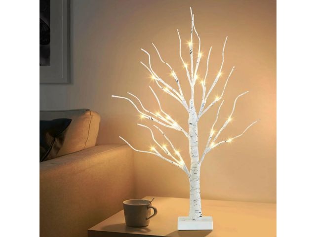 LED decoratieboom – 60 cm – 24 LED – Warm wit – USB of batterijvoeding
