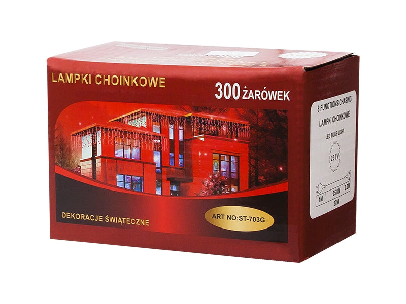 Kerstverlichting Warm Wit 22 Meter 300 LEDs - 8 Standen