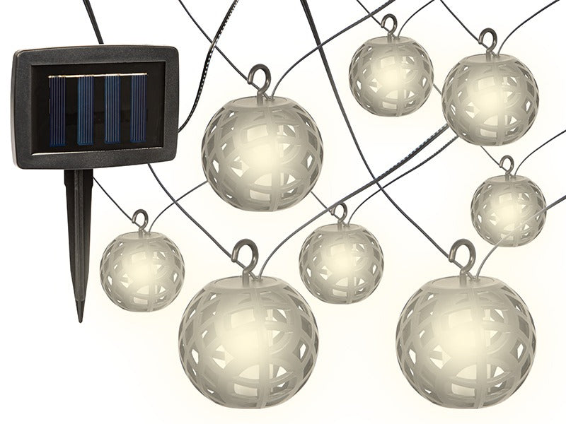 Solar LED slinger - 8 bollen - Flame effect