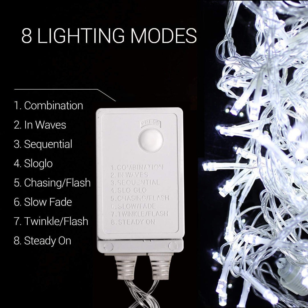 Led gordijn kerst - 3 x 3 meter - koud wit - 300 leds