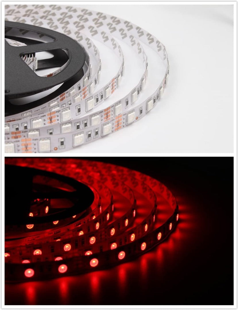 5 meter led strip - RGB - Complete set - inkortbaar