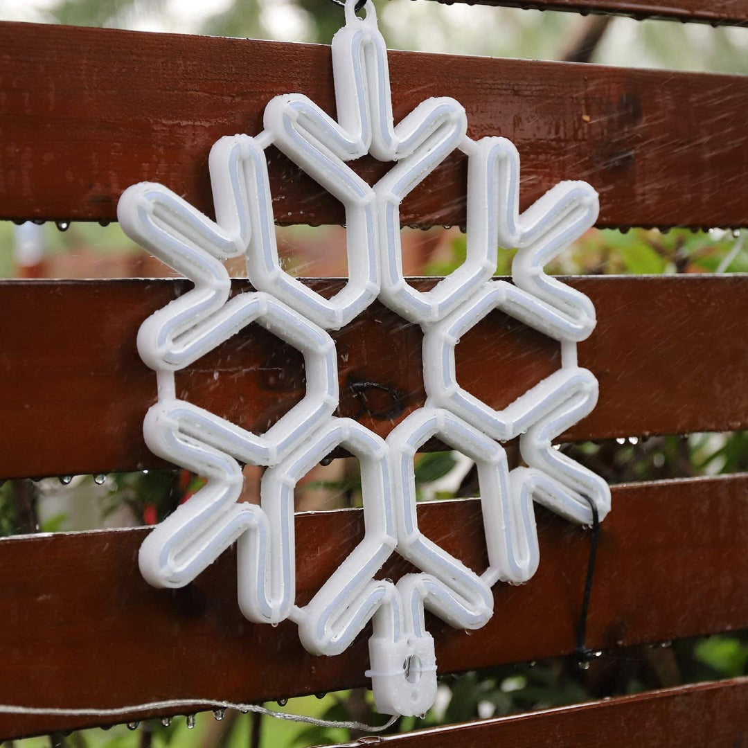 LED Sneeuwvlok kerst - 40cm - Warm wit