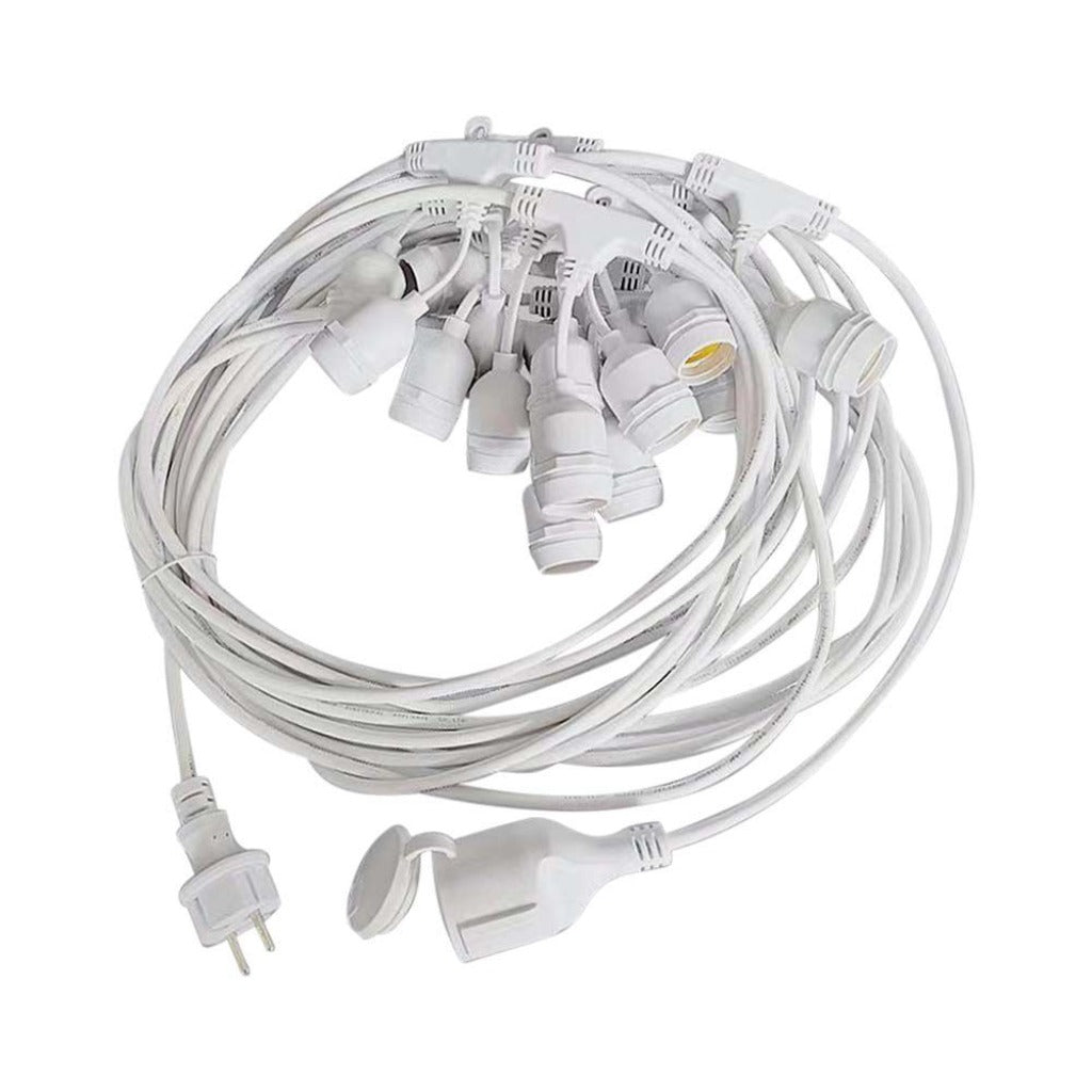 Led prikkabel Lichtsnoer - WIT - 15 meter - IP65 Waterdicht - 220 Volt