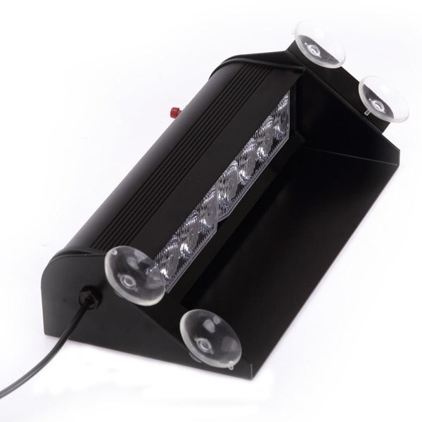 ORANJE Dashboard flitser - 8 LED - zuignap bevestiging