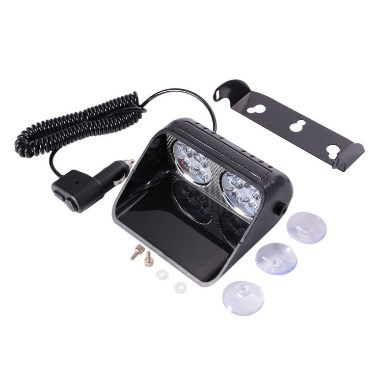 ORANJE 8 LED Dashboard Strobe Flash zwaailicht - Rond