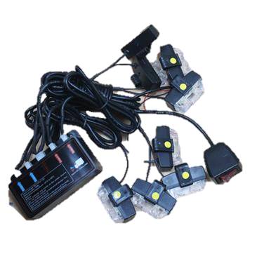 WIT bumper flitsers 8 X 2 LED zwaailicht 12v