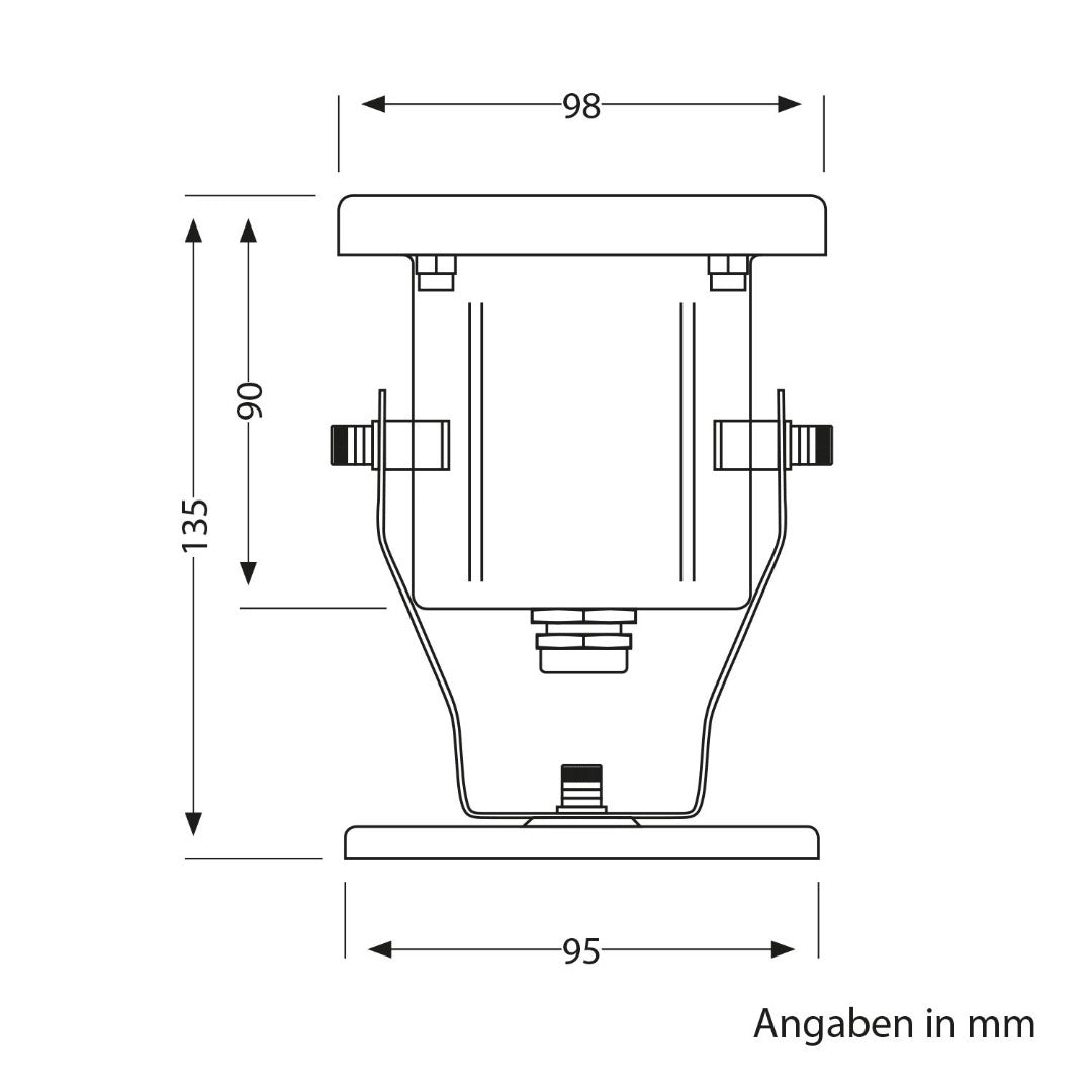 Lampe extérieure – Culot GU10 – Tête de lampe orientable – Indice de protection IP55 – Acier inoxydable
