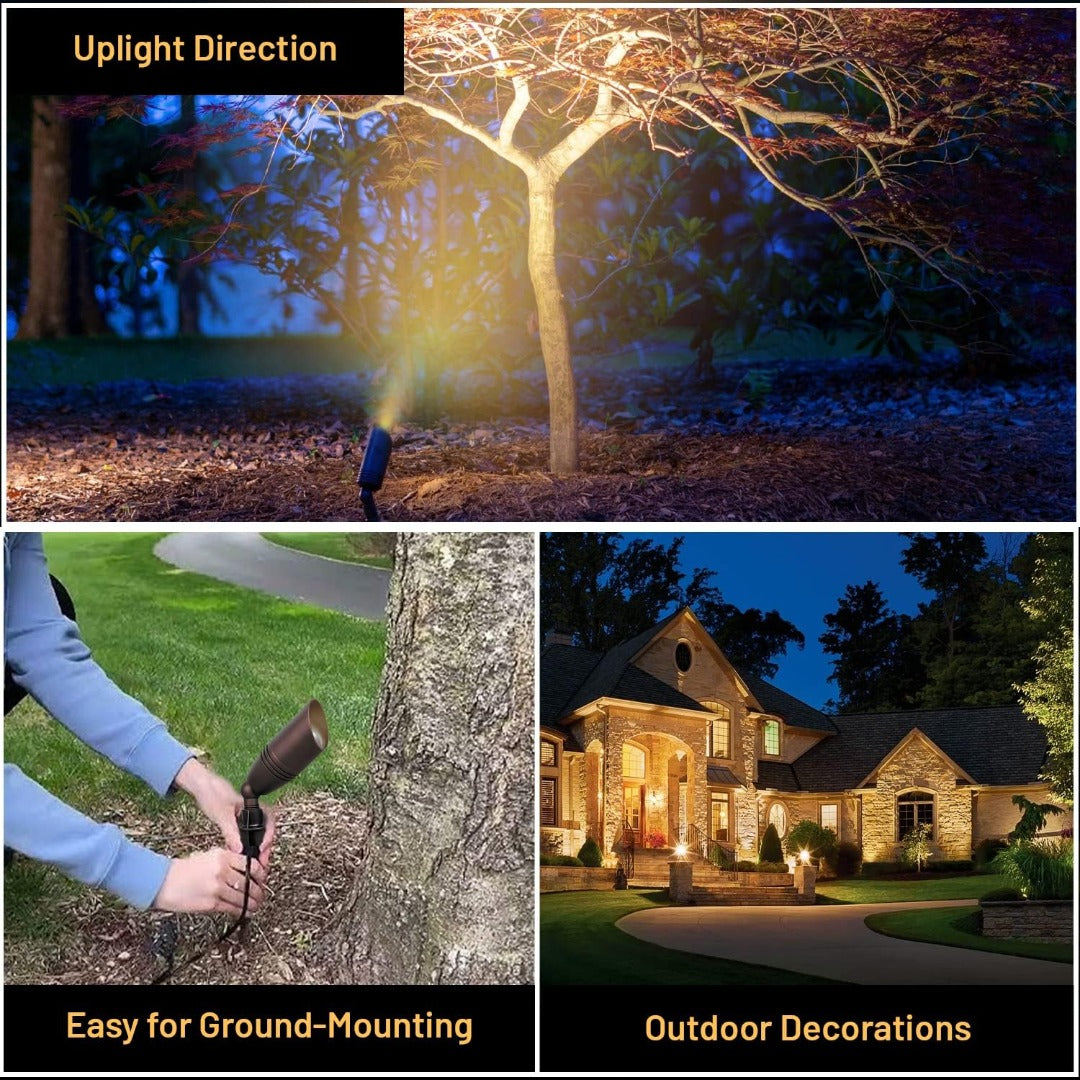 Spot LED encastré au sol - 12 V - Culot MR16 - Avec broche