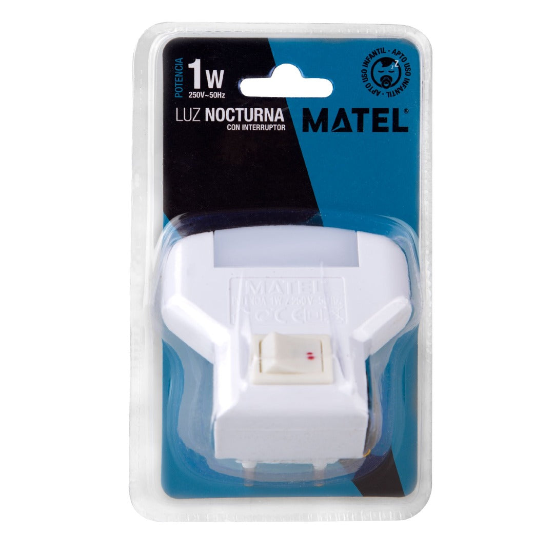 LED nachtlampje - 0.5W - hoek 90 graden - met schakelaar