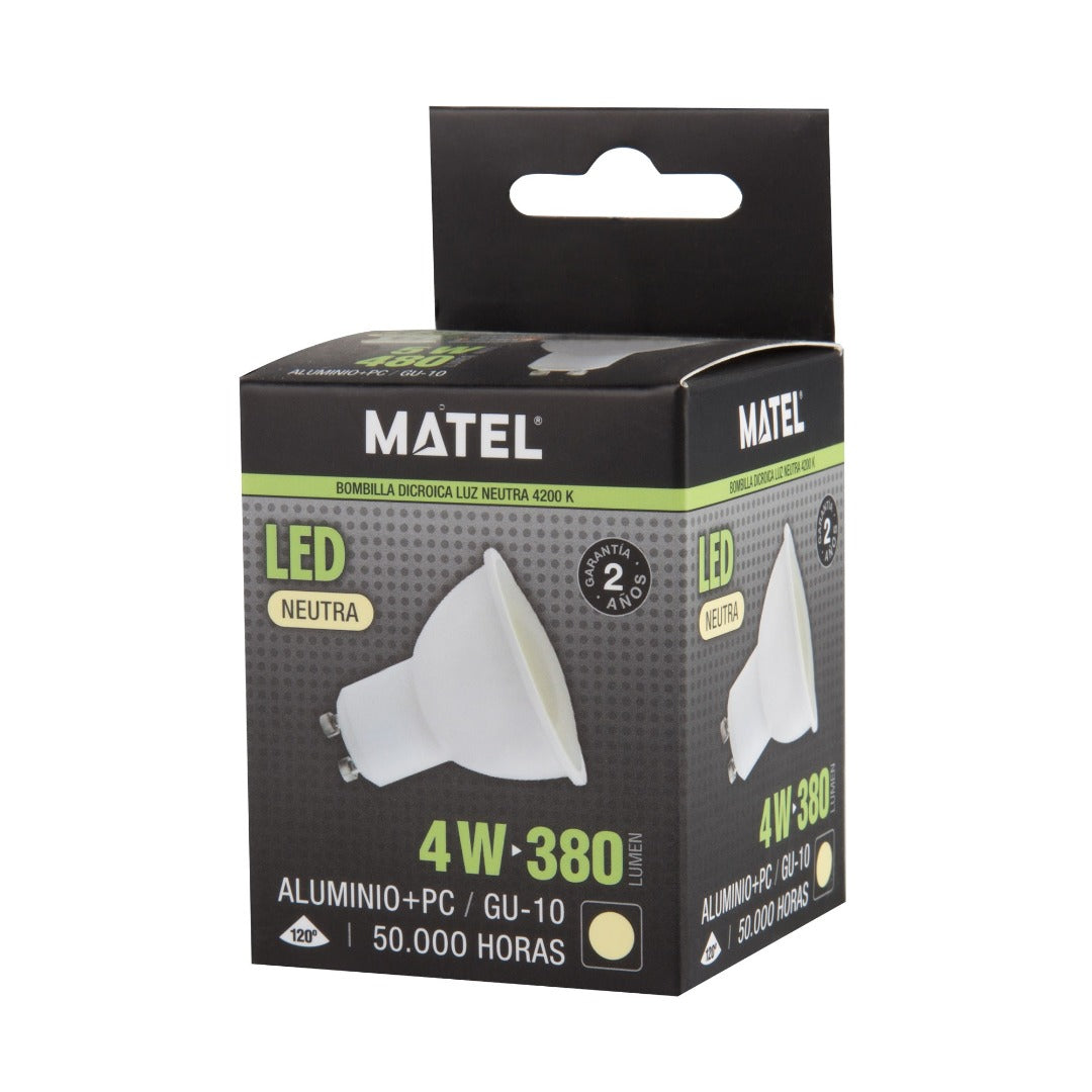GU10 - Neutraal Wit - 380 Lumen - 4 Watt