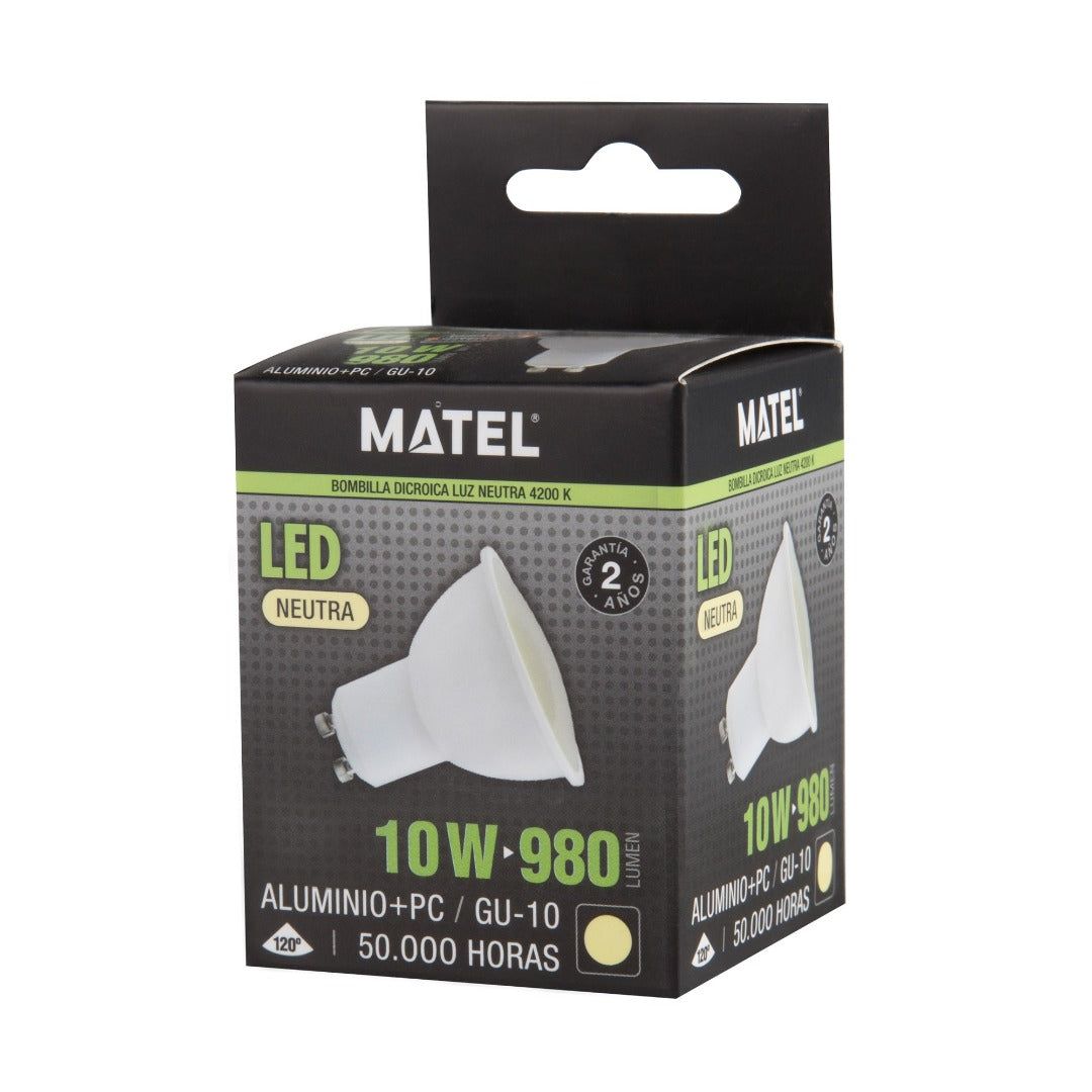 GU10 - Neutraal Wit - 980 Lumen - 10 Watt