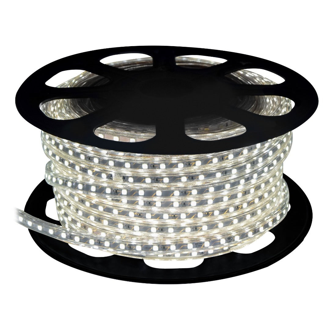 Koud Wit LED Strip - IP68 - 25 Meter - 220V - inkortbaar – ABC-Led
