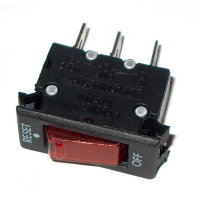 Schakelaar - rood - 250 volt - 10A - Met resetfunctie