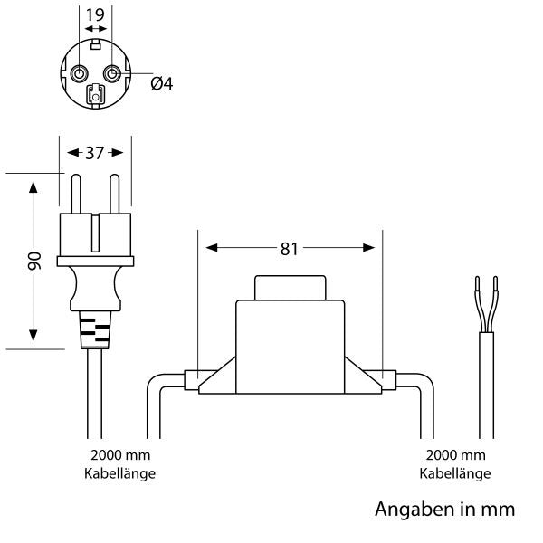 Transformator voor tuinverlichting - 230V naar 12V - 10W - IP67