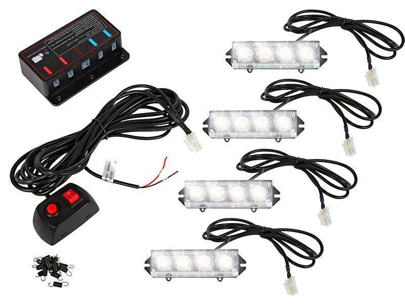 LED flitsers - Oranje 4x4 LED – 12 Volt
