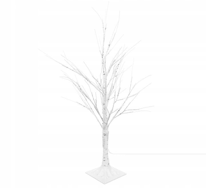 Kerstboom met LED - 90cm - 60 LEDs - Warm wit - Wit