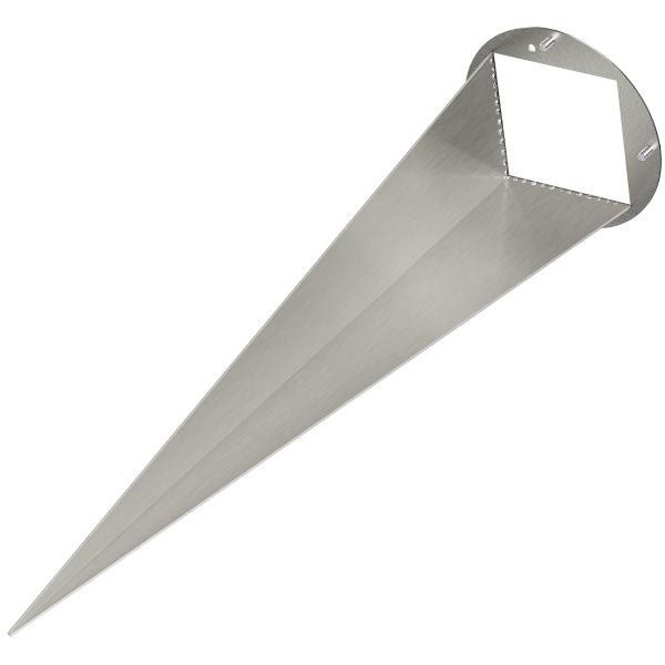 RVS grondspies - 40cm -  Met montagemateriaal - Rond