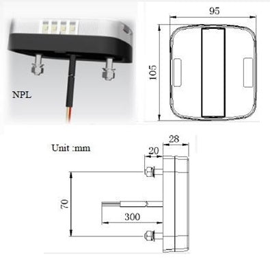 Feu arrière à LED / feu stop / feu de plaque d'immatriculation / clignotant - remorque