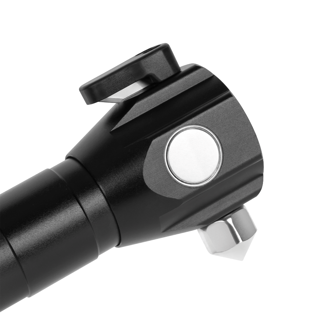 Oplaadbare LED zaklamp - 285 Lumen - Veiligheidshamer + mes