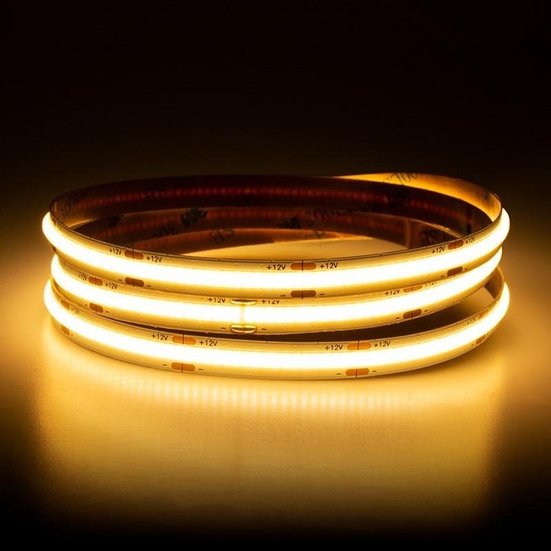 COB LED strip - 10 meter warm wit - 320 LEDs/m - IP68 - 12V – ABC-Led