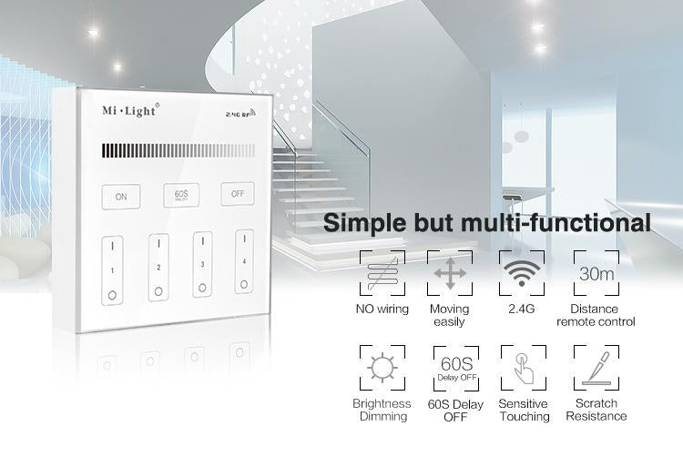 4-Zone Brightness Dimming Smart Panel Remote Controller - B1 Mi-light 2.0