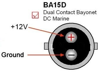 BA15D LED - DC Marine - 18 SMD 5050 - Warm wit - 12V